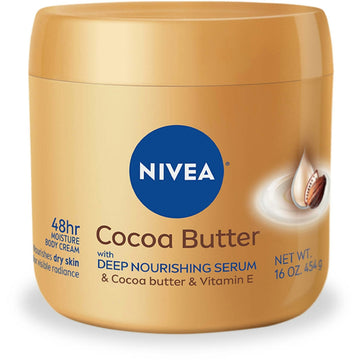 Nivea Cocoa Butter Body Cream With Deep Nourishing Serum, 15.5 Ounce