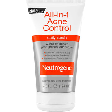 Neutrogena All In 1 Acne Control Daily Scrub 4.2 Fl Oz Tube