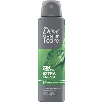 Dove Men+Care Antiperspirant Deodorant Dry Spray For Men Extra Fresh, 3.8 Ounce