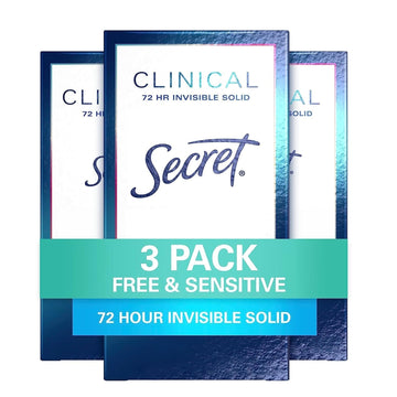 Secret Clinical Strength Invisible Solid Antiperspirant And Deodorant For Women  1.6oz