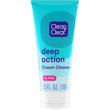 Clean & Clear Oil-Free Deep Action Cream Facial Cleanser 6.5oz