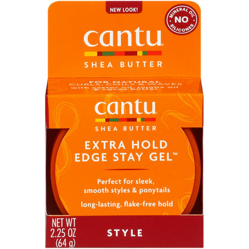 Cantu Shea Butter Extra Hold Edge Stay Gel – Long-Lasting Shine & Control – 2.25 oz