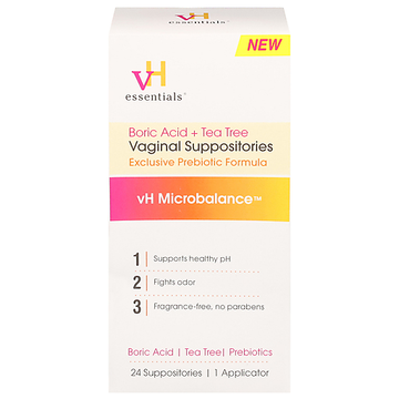 Vh Essentials Boric Acid Suppositories - Feminine Health - 30 Capsules