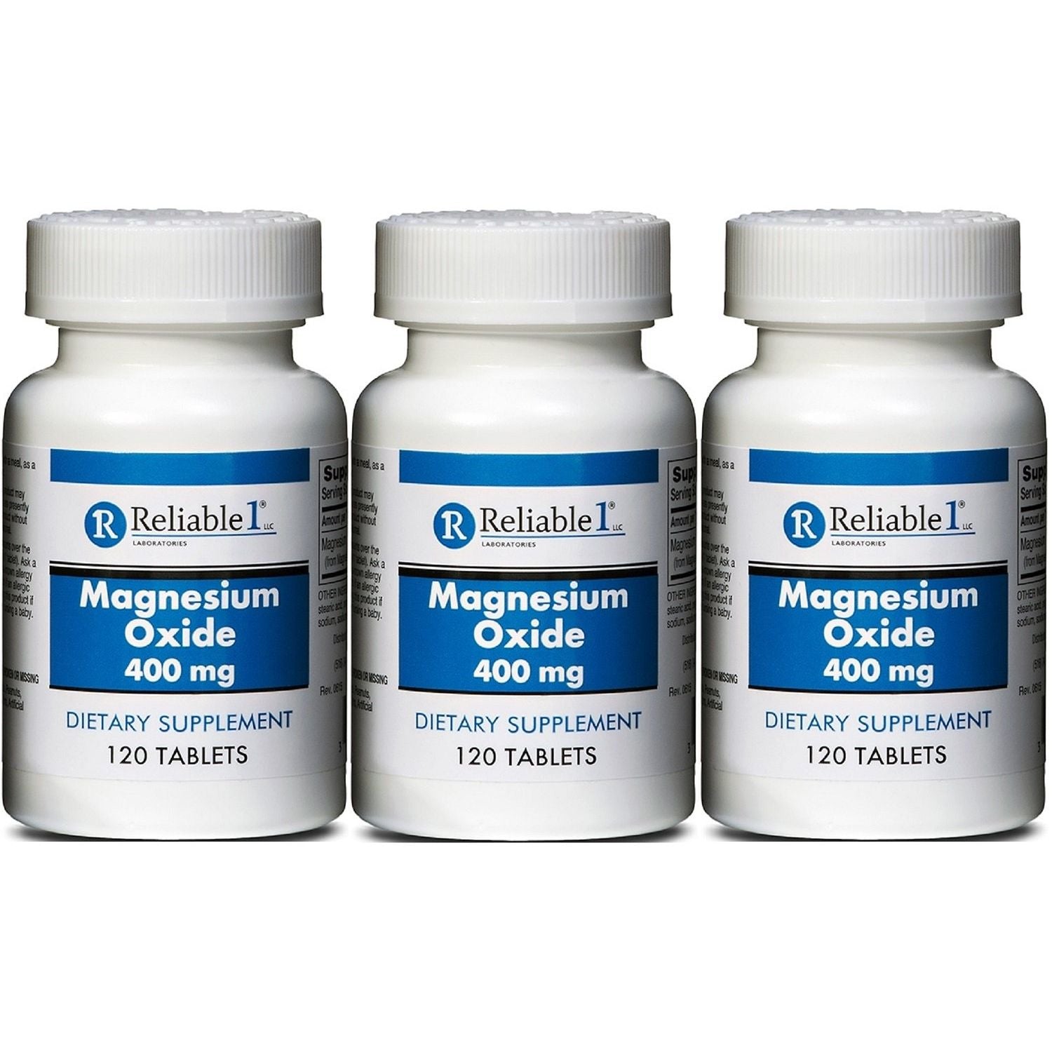 Reliable-1 Laboratories Magnesium Oxide – 400 mg (120 Tablets)