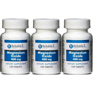 Reliable-1 Laboratories Magnesium Oxide – 400 mg (120 Tablets)