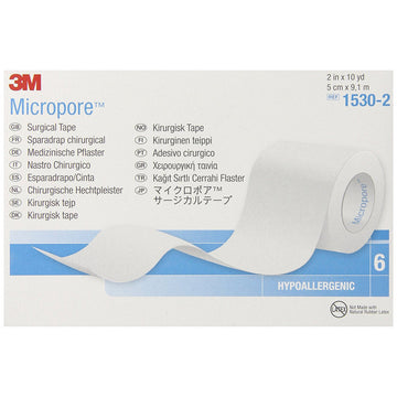 3M Micropore™ Surgical Paper Tape – 2" x 10 Yard (Pack of 6 Rolls)