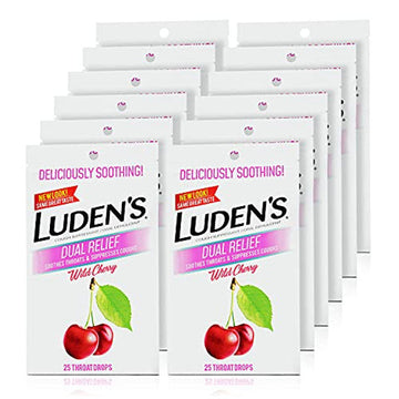 Luden's Wild Cherry Throat Drops, Pectin Oral Demulcent - 25 Count