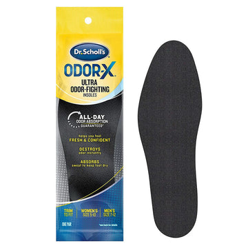 Dr. Scholl's Stay Odor-Free & Dry Insoles with Odor-X - Trim to Fit - 1 Pair