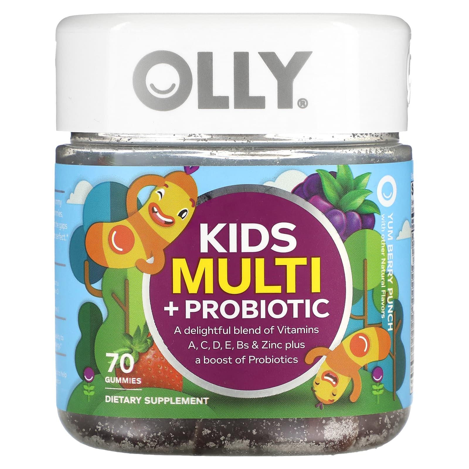 Olly Kids  Yum Berry Punch  Multi & Probiotic 70 Gummies