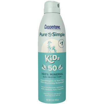 Coppertone Pure & Simple Kid's Sunscreen Spray - SPF 50 - 5oz