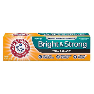 Arm & Hammer Truly Radiant Whitening & Enamel Strengthening Toothpaste, 4.3 oz Tube