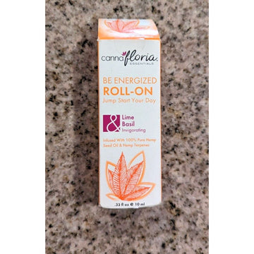 Cannafloria Essentials Be Energized LIME & BASIL SCENTED Roll On Essential Oil