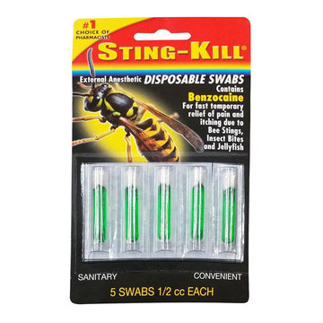 Sting-Kill External Anesthetic Swabs, Maximum Strength Pain & Itch Relief, 5 Count