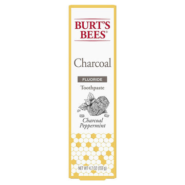 Burt's Bees Charcoal + Whitening Mountain Mint Fluoride Toothpaste 4.7 oz