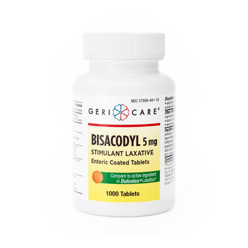 GeriCare Bisacodyl 5mg Stimulant Laxative Tablets