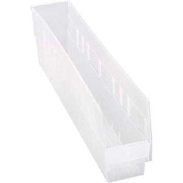 Quantum Storage Systems Plastic Nesting Shelf Bin QSB205 4-1/8″”W X 23-5/8″”D X 6″”H Clear