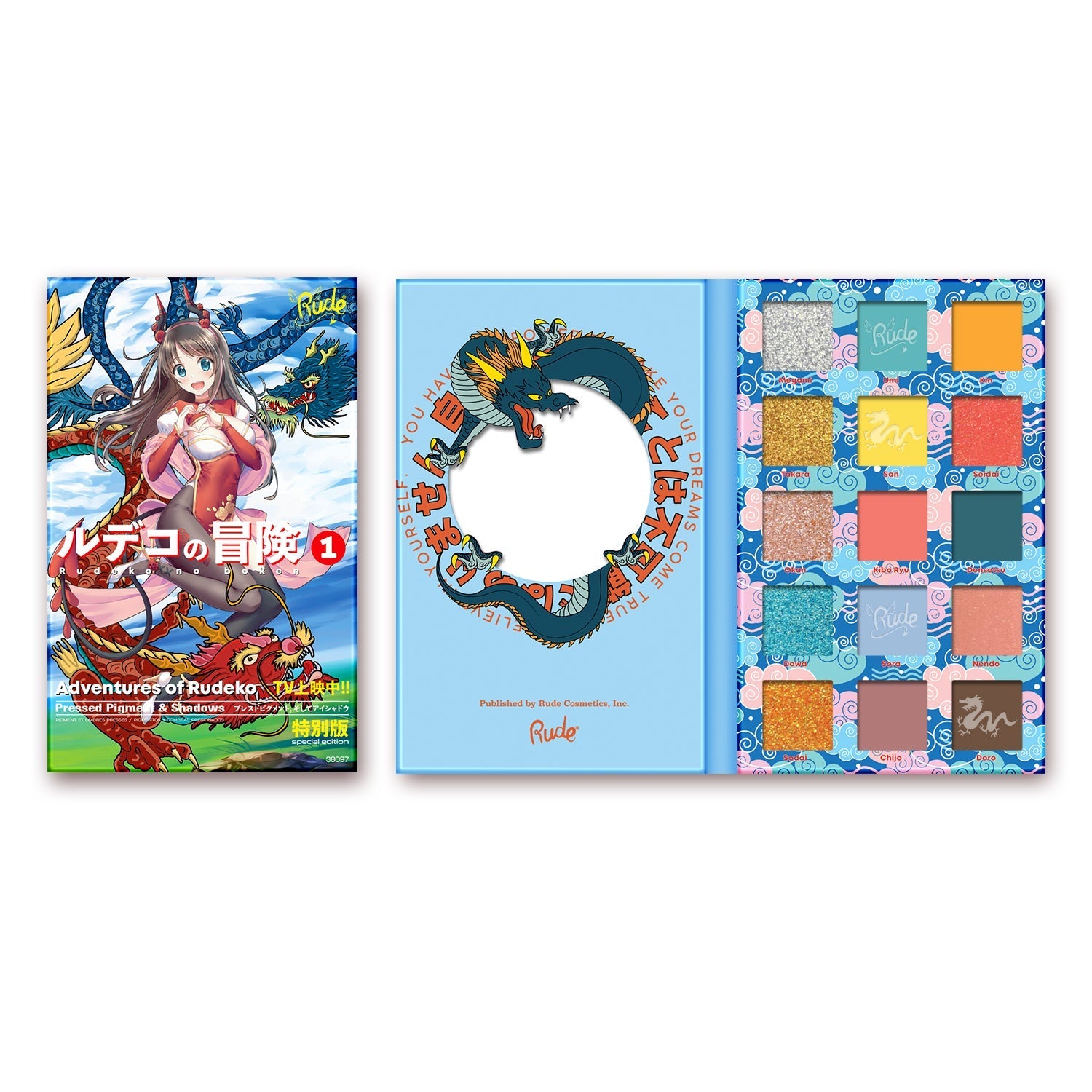 RUDE Manga Collection Pressed Pigments & Shadows