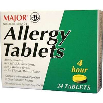 Major Allergy Relief - Chlorpheniramine Maleate 4 mg, 24 Tablets