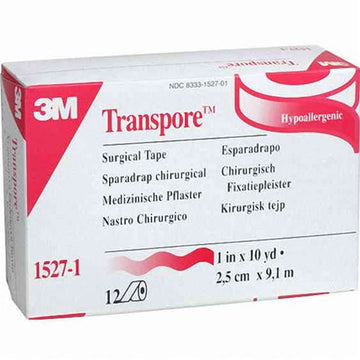 3M Transpore Clear Medical Tape, 1" x 10 Yards, Hypoallergenic – Each
