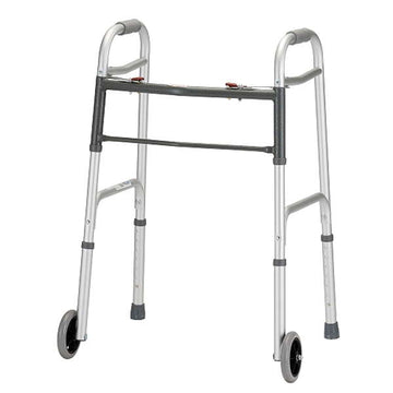 Nova Folding Walker With 5in. Wheels Adult, Chrome
