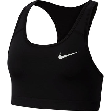 Nike Womens Medium Support Non Padded Sports Bra with Band Black/Black/(White) X-Small