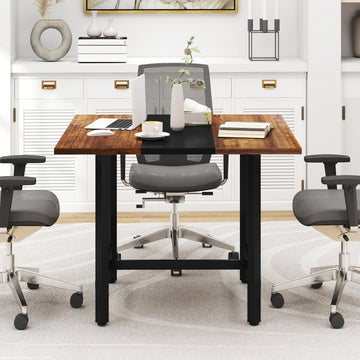 39.5" Square Conference Table with Thickened Tabletop