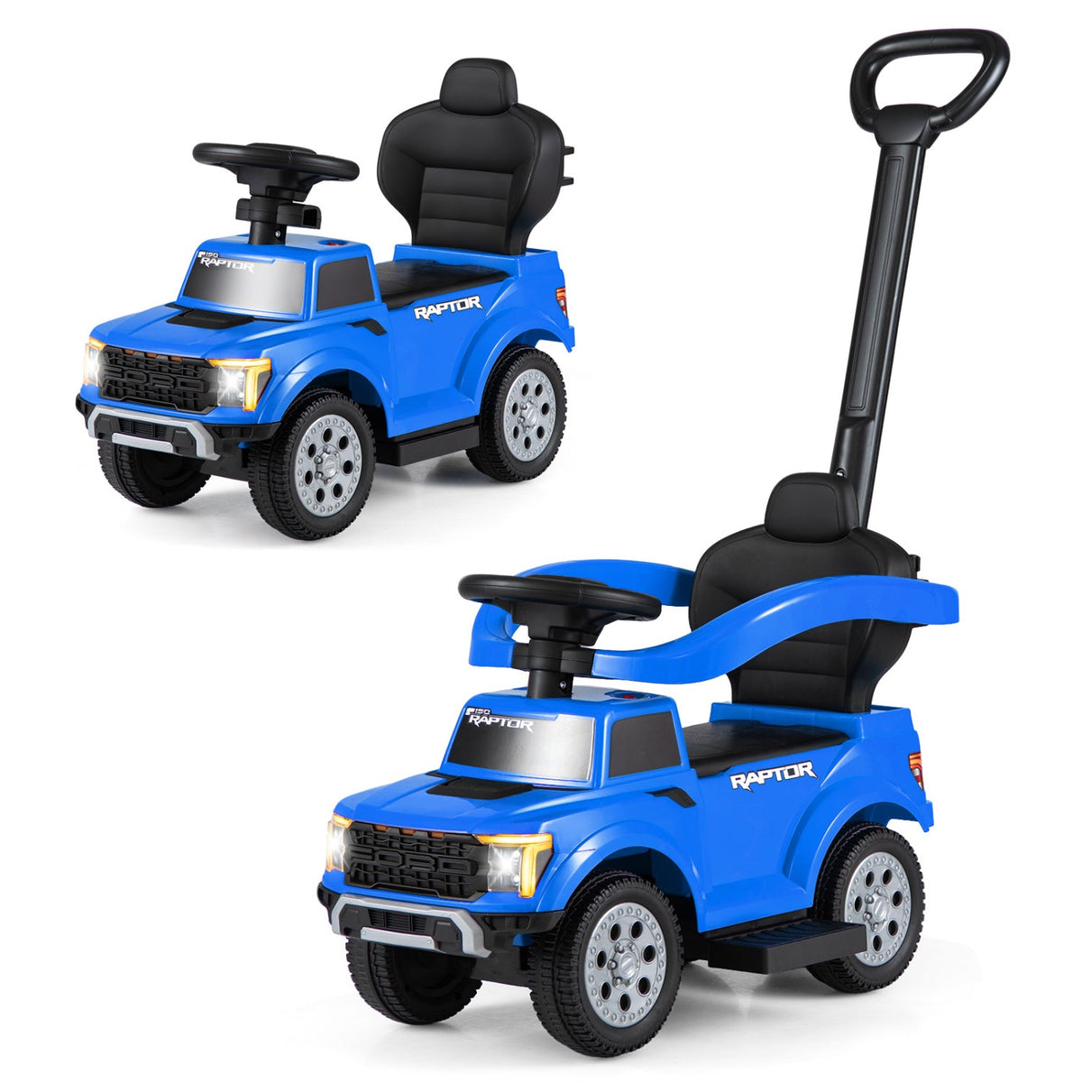 3-In-1 Licensed Ford Push Car for Toddlers