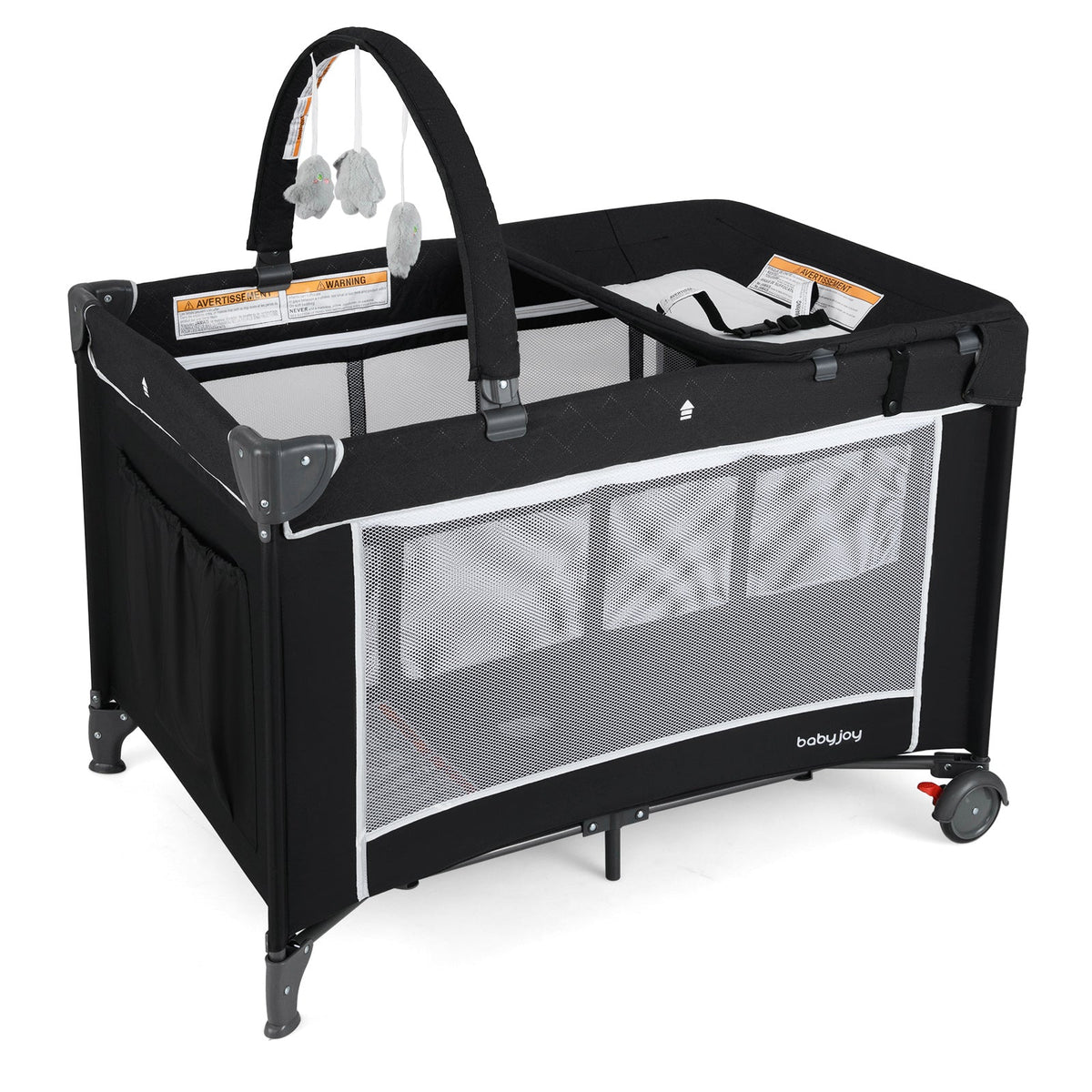 3-in-1 Portable Baby Crib and Playpen with Changing Table