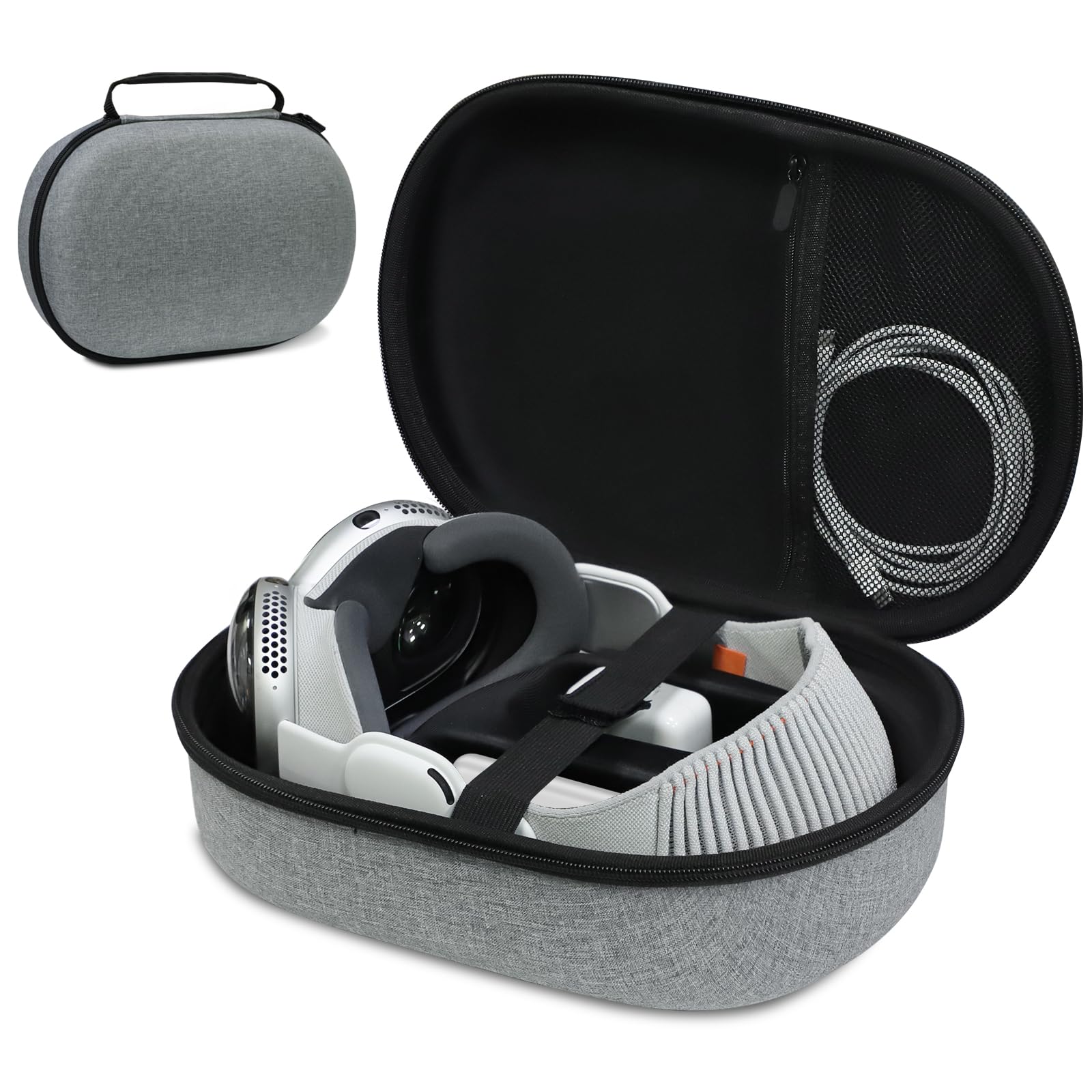TanReginal Carrying Case for Apple Vision Pro Ultimate Protection for Apple Vision Pro Accessories Hard Apple Vision Pro Travel Bag with Internal Compartments and Silicone Handle Grip