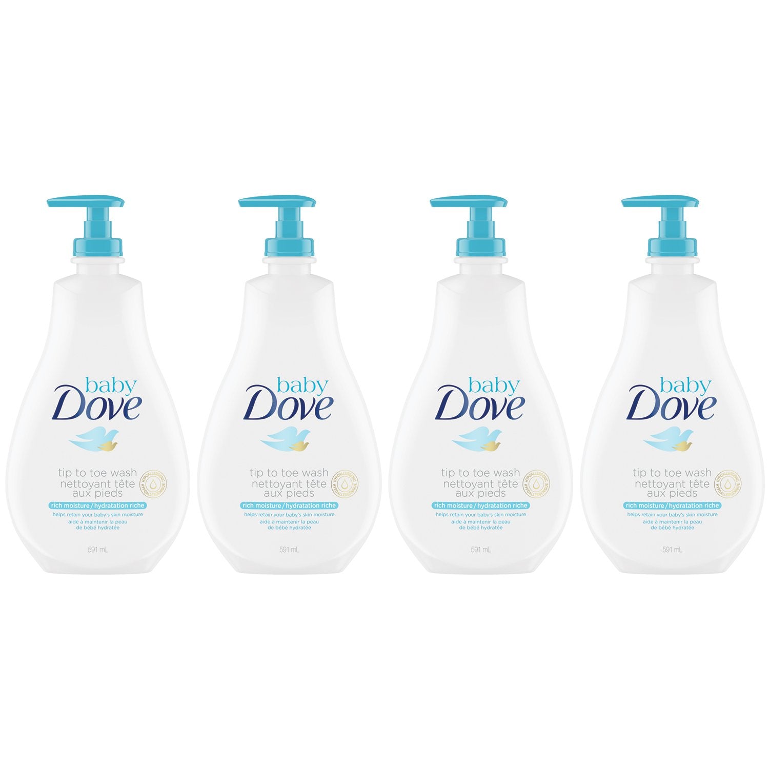 Baby Dove Tip To Toe Wash Rich Moisture - 13 oz Pack of 4
