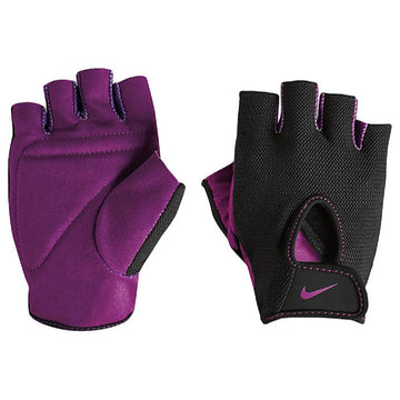 Nike Womens Fundamental Training Gloves (Black/Bold Berry Large)