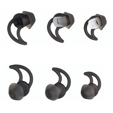 CYADCI Earbud Tips Soft and Comfortable Silicone Earbud Tips 3 Pairs Noise Isolation Tips SML Black Earbud Replacement Tips Compatible with Bose Qc20 Qc30 IE2 SoundSport IE3 SIE2i Earphones