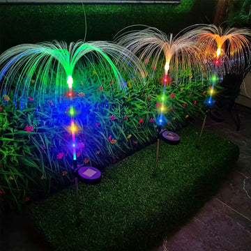 4-Piece: Solar Powered Jellyfish Lights