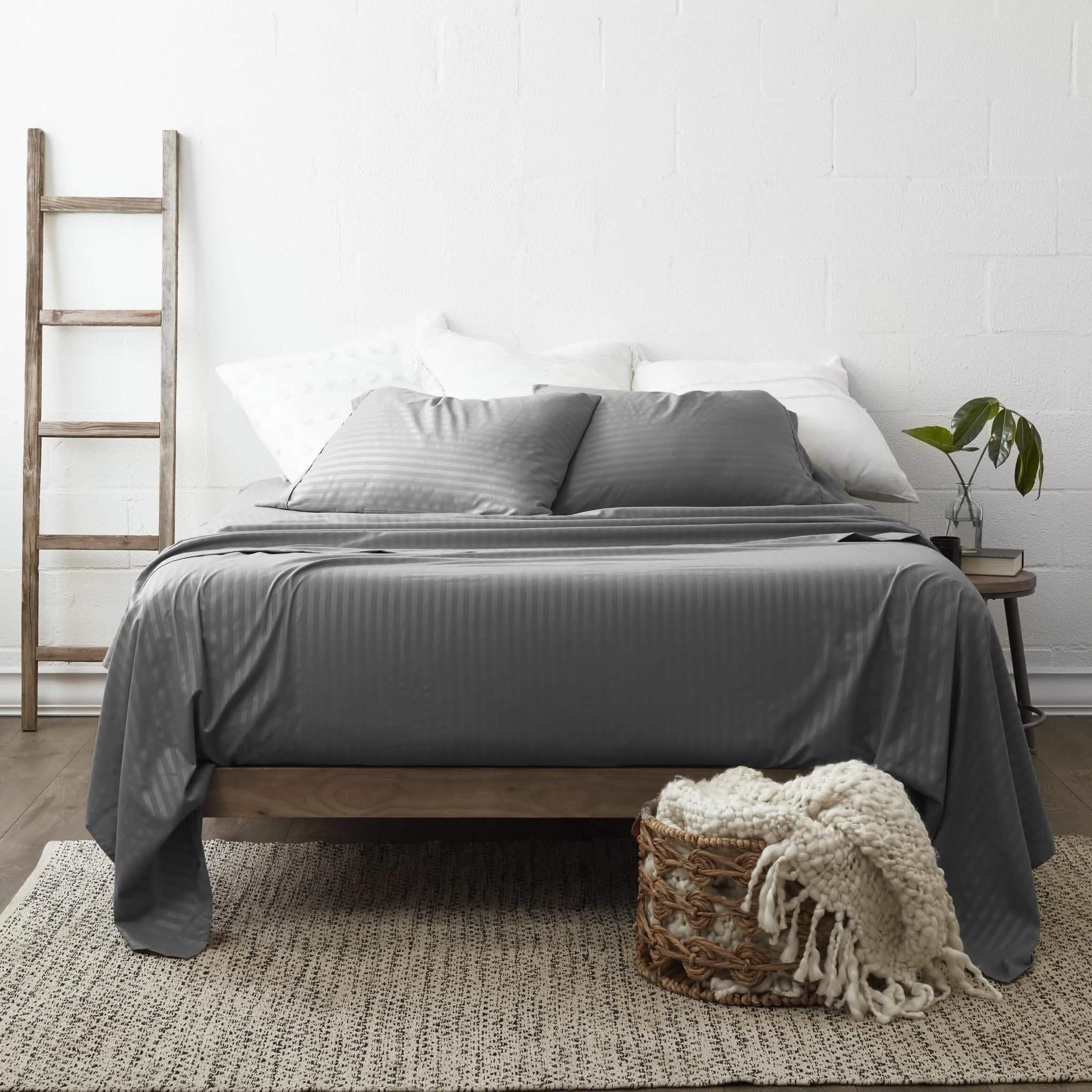 4-Piece Striped Embossed Sheet Set