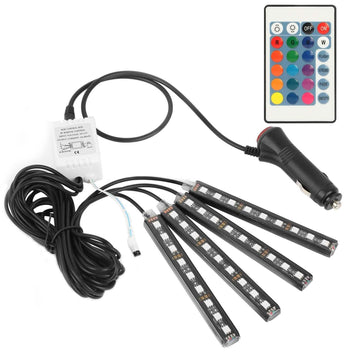 4-Pieces: 36 LEDs 12V Car Atmosphere Light Strip