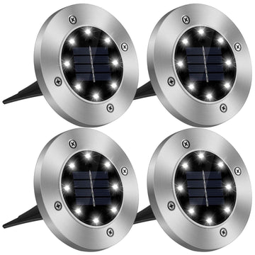4-Pieces: Solar Powered Ground Light