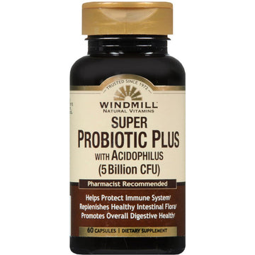 Windmill Super Probiotic Plus, 8-Strain Probiotic Complex, 60 Vegetable Capsules
