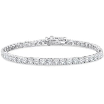 4.20 Ct Round Cut Diamond Tennis Bracelet 14K White Gold Lab-Grown 6.25 Inch
