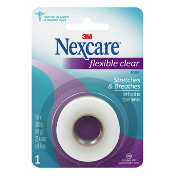 Nexcare First Aid Tape, Flexible, Clear, 1, Pk24