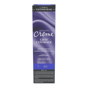 L'Oreal Excel Creme Color 5 Medium Brown 1.74 Oz
