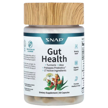 SNAP Gut Health - Turmeric + Aloe + Pylopass Probiotics 50 Capsules
