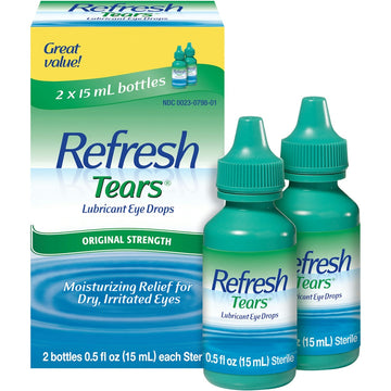 Refresh Tears Moisturizing Relief Lubricant Eye Drops 2- 0.5 Fl Oz Bottles