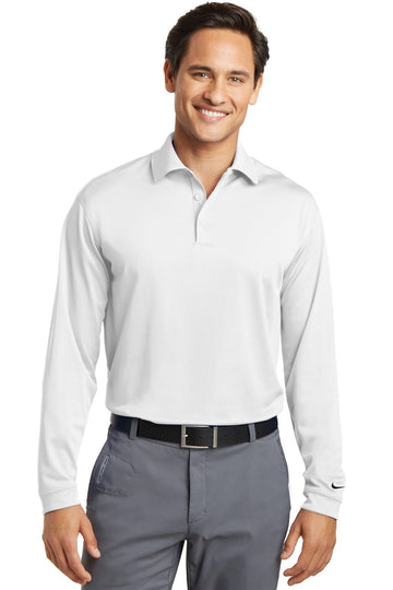 Nike Golf Long Sleeve Dri-FIT Stretch Tech Polo White Medium