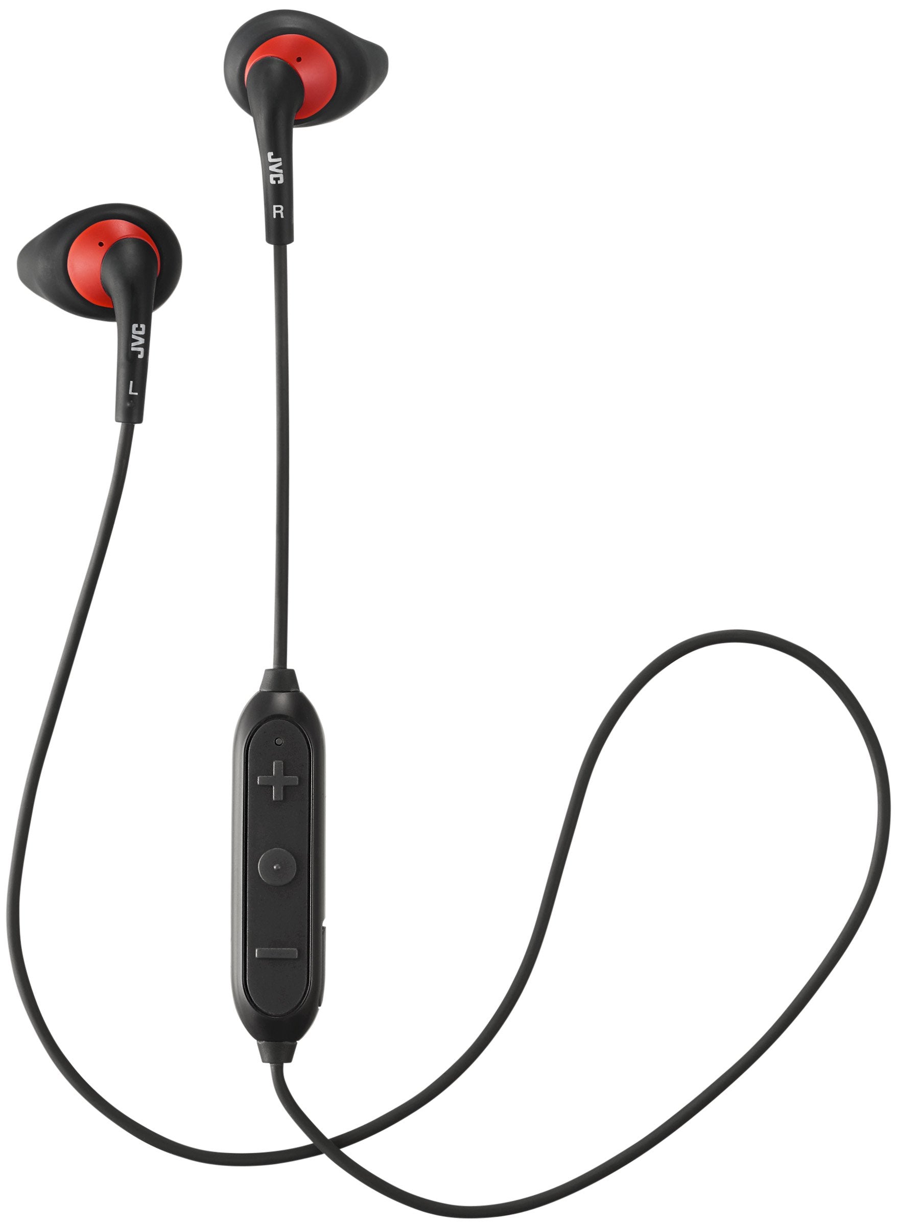 JVC Wireless Sweatproof Gumy Sport Bluetooth Wireless Earbud Nozzle Black (HAEN10BTB) One Size