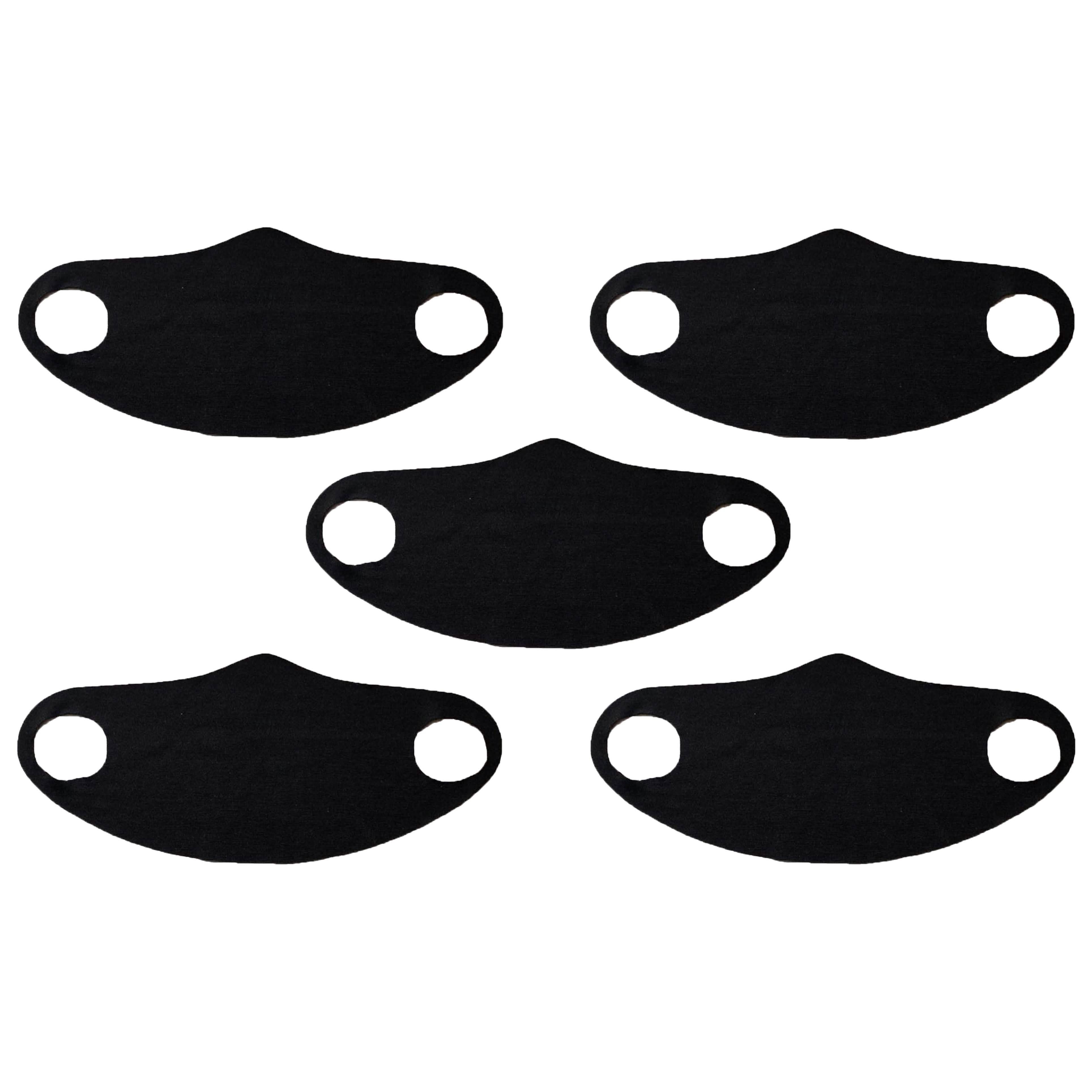5-Pack: Men's & Women's Washable Reusable Stretch Fabric Seamless Face Mask
