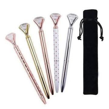 5-Pack: Multi-Color Diamond Ballpoint Pens