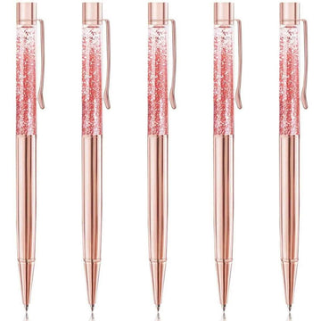 5-Piece: Bling Dynamic Liquid Ballpoint Pens