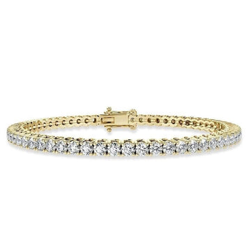 5.00 Ct Top Quality Round Diamond Tennis Bracelet 14K Yellow Gold