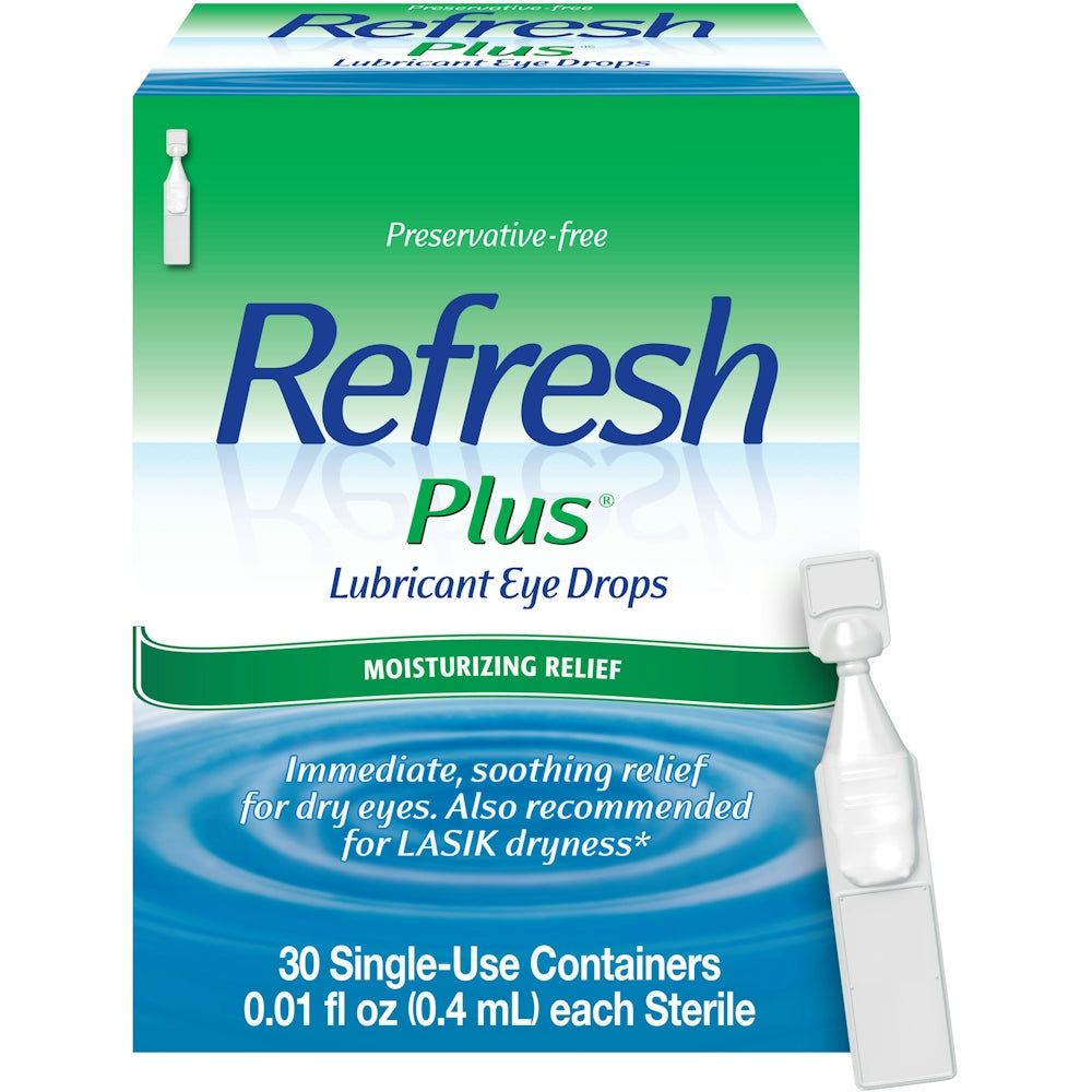 Refresh Plus Moisturizing Relief Lubricant Eye Drops 30- 0.01 Fl Oz Containers