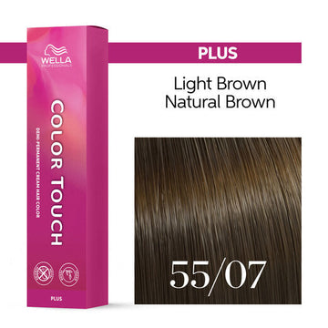 Wella Color Touch Plus Demi-Permanent Hair Color 55/07 Intense Light Brown Natural Brown